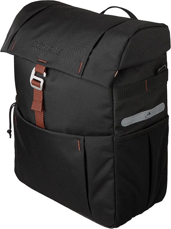 Gazelle Enkele Tas Black Brown 18.5L