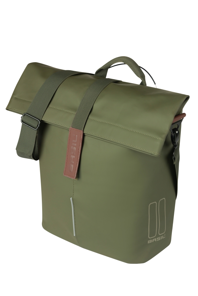 Basil Enkele fietstas City Shopper Moss Green 16L